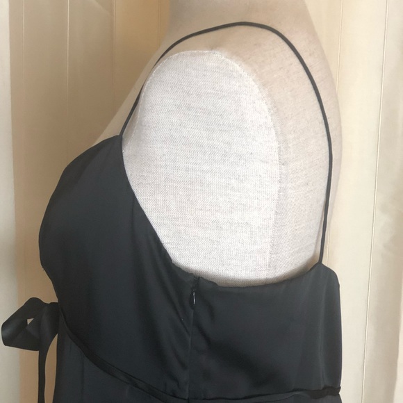LOFT sheer black cocktail camisole. Size Large - Picture 6 of 8
